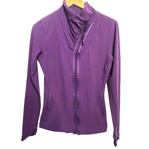 New Balance Purple Womens Medium Zip-Up Jacket With Asymmetrical Collar